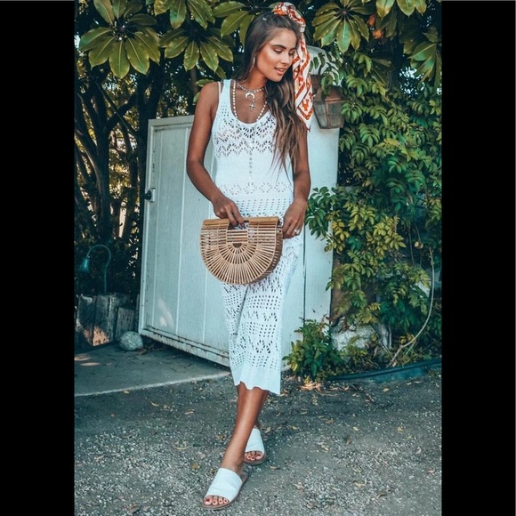 Bohemian hippie festival bamboo bag - Picture 6 of 7